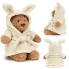 Jellycat Bartholomew Bear Bathrobe Beige Birthday Bunny Plush Doll Gifts 26CM