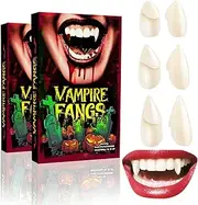 Vampire Teeth, Vampire Fangs Vampire Teeth for Adult, 3 Size for Halloween Party Cosplay, Fake Vampire Teeth women men, Sharp Teeth, Fake Fangs,Scary Teeth