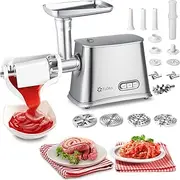 Flora Electric Grinder Meat with Tomato Sauce Mincer-Max. 2800W-Sausage Filler Stuffer Kibbe Maker-Sausage Roll Maker-Meat Grinder Machine-Tomato Sauce Mincing-MGM-GS550 + MG-ACC03