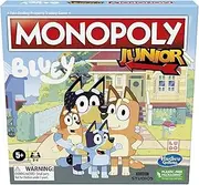 Monopoly Junior: Bluey Edition Board Game for Kids Ages 5+, Play as Bluey, Bingo, Mum, and Dad, Features Artwork from The Animated Series