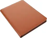 MINAOLULUS Elegant A4 Portfolio Binder Zippered Document Organizer Padfolio for Men with Card Slots Calculator Pocket Notepad Holder