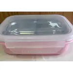 美國KANGOVOU不鏽鋼安全餐具-MINI寶寶餐盒-珊瑚粉