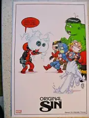 Marvel Original Sin Special Cover Skottie Young Mini Litho Cover Artwork