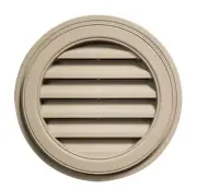 18” Round Gable Vent Vinyl Siding Tan Beige 069 J-Block GableMaster Exterior