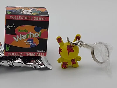 Kidrobot Dunny Andy Warhol Cow 1.5" Vinyl Figure Keychain