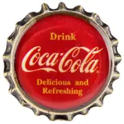 Coca Cola Delicious & Refreshing BOTTLE CAP METAL DRAWER CABINET KNOB