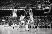 1983 Larry Bird Blocking Opponents Attempt To Score Boston Celtics Old Photo