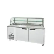 Williams Jade Sandwich - Two Door White Colorbond Prep Counter Refrigerator With Blown Air Well