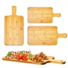 Hanging Hole Bamboo Cutting Board With Handle Food Serving Plate Fruit