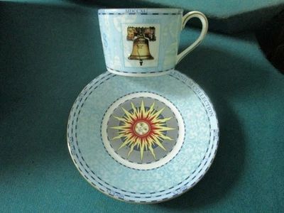 “Wedgwood” England Celebration Of Millenium Coffee Cup Saucers Set 4 Pcs New ^^