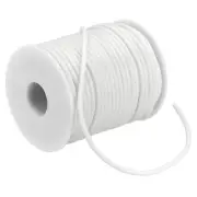 27 Yards 3mm PVC Hollow Pipe Rubber Cord 1.5mm ID with Plastic Spool, White