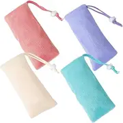 BEBEMOKO 4pcs Multi-function Soap Bag Mesh Soap Pouch for Homemade Exfoliating Bath Pouch Outdoor Net Bag Travel Foaming Net