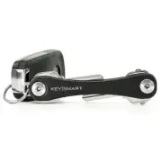 KeySmart Key Holder Leather (Up to 10 Keys) Black, Strong aluminium construction