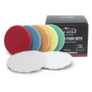 7" Buffing Polishing Pads,7Pcs 7.5 lnch Backing Plate,Compound Buffing Sponge...