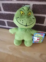 Aurora World/ Dr.Seuss Grinch 9" Tall Plush Stuffed Green- Stitched Facial Tag
