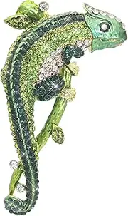 [KristLand] Men Vintage Lizard Brooch Full Crystals Animal Pin Retro Antique Party Dress Costume Colorful Brooches Accessories for Women