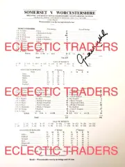 Graeme Hick SIGNED HISTORIC 405* County Championship cricket Scorecard. Lara