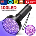 100 LED UV Flashlight Torch Light Lamp Ultraviolet Blacklight Aluminum 395 nM A