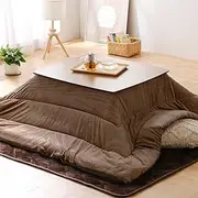 IRIS OHYAMA Kotatsu Futon, Kotatsu Throw Bed Cover, Velour, Brown, Square: 74.8 x 74.8 inches (190 x 190 cm)