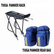 Azur Pannier Rear Rack & Panniers Bike/Bicycle Bags Set Combo - Blue