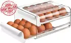 Large Capacity Egg Holder for Refrigerator, Egg Storage Container White