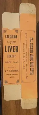 6 Excelsior Liver Remedy Folded Boxes Unused