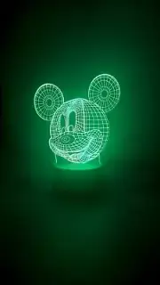 Mickey Mouse 3D Lamp Illusion USB Light / Night Light