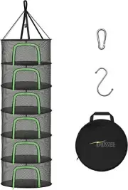 iPower Herb Drying Rack 6-Layer 2-Feet Hanging Mesh Net Dryer Collapsible