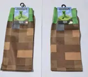 2x Minecraft Socks (Adult Unisex Size 7-11) **EB Games**