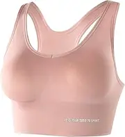 [Generic] Women's High Impact Sports Sexy Racerback Padded Yoga Bra Quick-Drying Shockproof Push Up Workout Tanks High Support Running Athletic Fitness Tank Tops