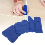 4PCS Silicone Caulking Tool Set Cement Scraper Sealant Grout Remover Ergonomic Design High-Quality Silicone Blue for Hom