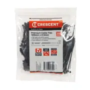 Crescent 100 x 2.5mm Black Cable Ties - 500 Pack