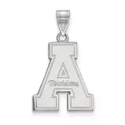 14k White Gold LogoArt Appalachian State University Large Pendant