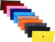 DOITOOL Organize Your Essentials Money Felt Envelopes Bag Snap Button for Phone Cash Earphones and Cables