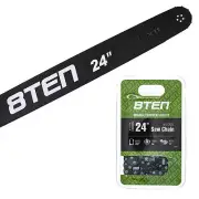 8TEN 24" Chainsaw Guide Bar & Chain .050 3/8 84DL for Makita DCS6401 608000048