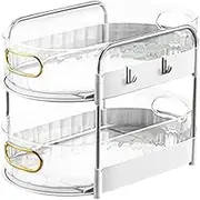 Under Sink Bathroom Storage | 2 Tier Under Bathroom Cabinet Organizer | Multi-Purpose Shelf for Kitchen Bathroom Cabinet, Bathroom Organizer