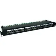 Dynamix PP-C6S-24 24 Port Cat6 Shielded Patch Panel 19" - T568A & T568B Wiring - 1RU - 110x Termination [PP-C6S-24]