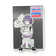 Girl Sticker Follow Me Purple Cute Quirky Fun Kawaii Decal B-Side Label Japan