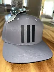Adidas Mens 3-Stripes Tour Play Hat Snapback Golf Cap Moisture Wicking Golfing