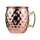 Moscow Mule Mug Stainless Steel Beer Cup Cocktail Mug Coffee Cup (Copper B) HOT