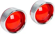 Turn Signal Indicator 2 Pcs Motorcycle Visor-Style Blinker Bezel Turn Signal Light Len Trim Cover for Harley Dyna Street Glide Fat Boy Softail Touring (Color : Red, Size : 1)