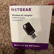 NETGEAR AC600 Wi-Fi USB 2.0 Mini Adapter for Desktop PC - Black SEALED