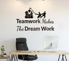 Vinyl Wall Decal Phrase Teamwork Puzzles Work Stickers 35 in x 22 in gz230