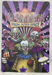 KILLER KLOWNS from Outer Space 12”x8” Tin Horror Collectible Sign (Read Desc)