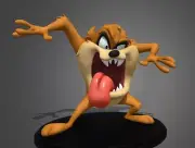 UNPAINTED Taz Tasmanian Devil Looney Tunes Diorama 3d Printed Model Kit