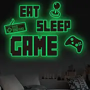 [Namly Design] Wallsticker - Eat Sleep Game / Gaming Controller / Glow in the Dark