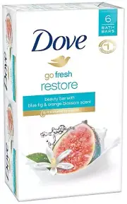Dove go fresh Beauty Bar Orange Blossom, Restore 4.75 oz, 6 Bars