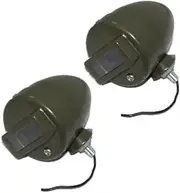 Pair Blackout Cat Eye Marker Light WWII Compatible With Willys MB Ford GPW G503 6V Bulb
