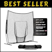 Versatile Baseball Net 8x8 FT with Weighted Base for Ultimate Stability