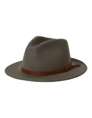 [Brixton] Messer Traditional Fedora Hat in Grey